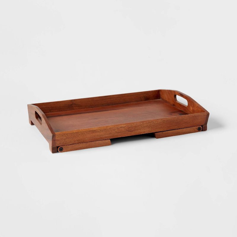slide 4 of 4, 22" x 14" Wood Signature Bed Tray - Threshold™, 1 ct