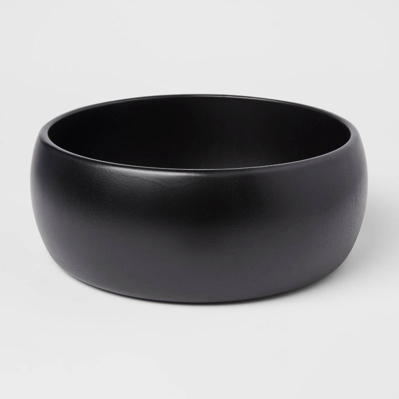 slide 1 of 3, 189oz Acacia Modern Serving Bowl Black - Threshold™, 189 oz