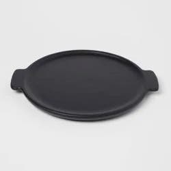 15" x 13" Acacia Modern Serving Tray Black - Threshold™