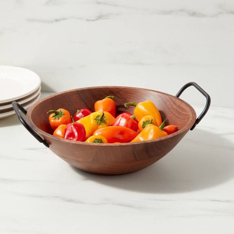 slide 2 of 3, 62.5oz Wood Medium Serving Bowl - Threshold™, 62.5 oz