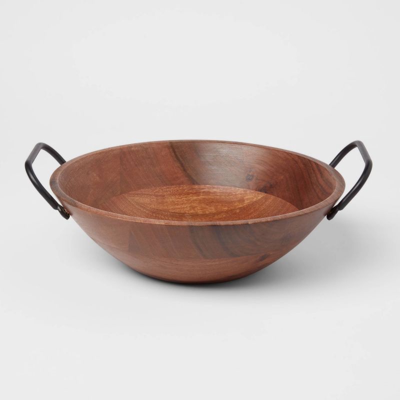 slide 1 of 3, 62.5oz Wood Medium Serving Bowl - Threshold™, 62.5 oz