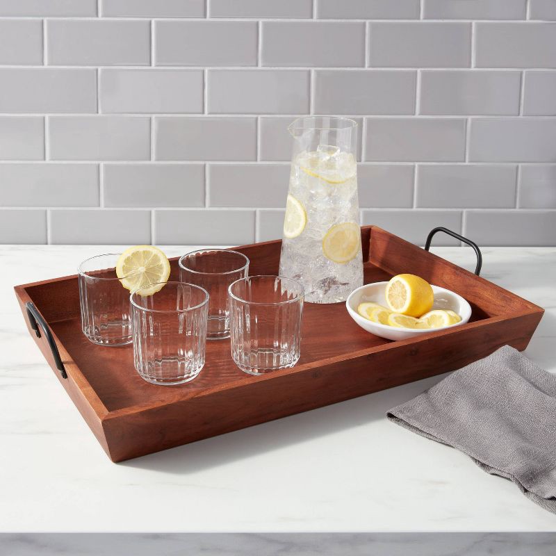 slide 2 of 3, 20" x 13" Wood Serving Tray - Threshold™, 1 ct