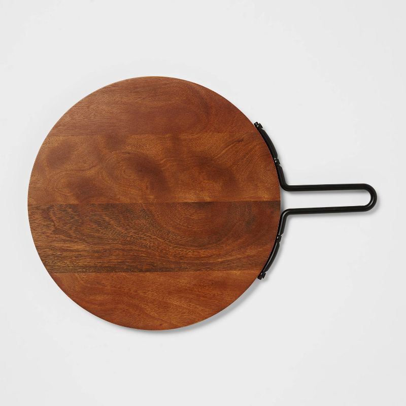slide 3 of 3, 18" x 13" Wood Round Serving Board - Threshold™, 1 ct