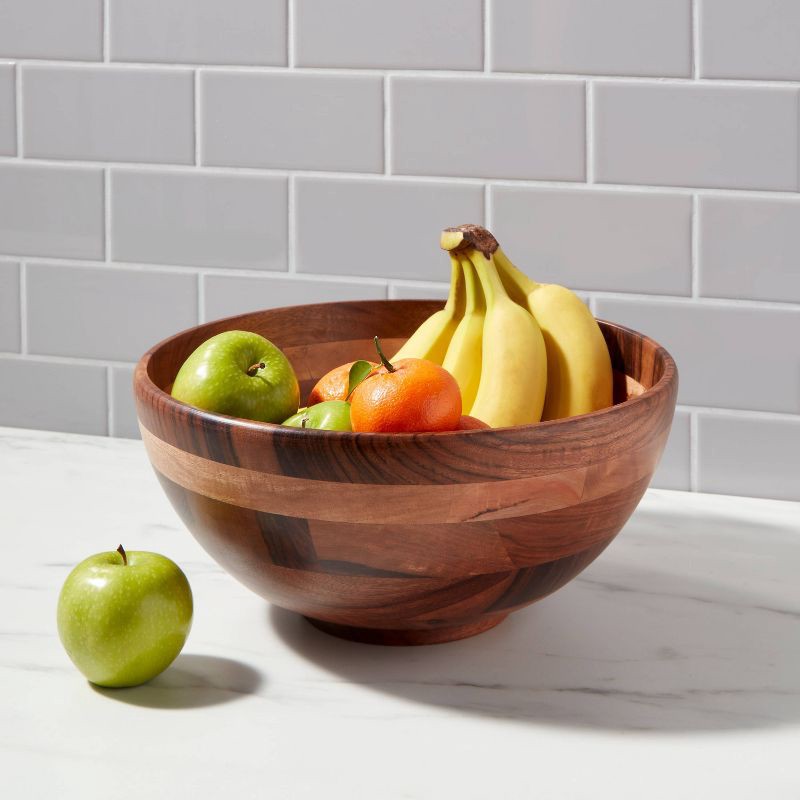 slide 2 of 3, 188oz Wood Signature Serving Bowl - Threshold™, 188 oz