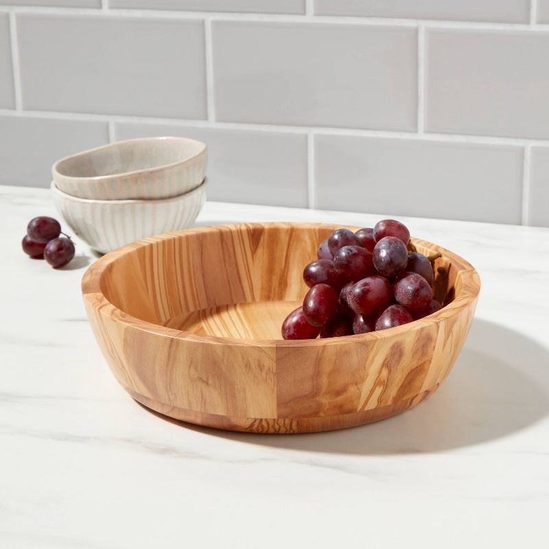 slide 2 of 3, 32oz Olivewood Serving Bowl - Threshold™, 32 oz