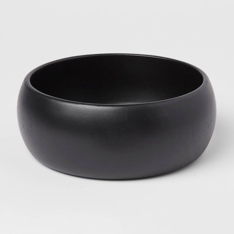 slide 1 of 3, 54oz Acacia Modern Serving Bowl Black - Threshold™, 54 oz