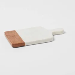 10" x 6" Marble and Wood Serving Board - Threshold™