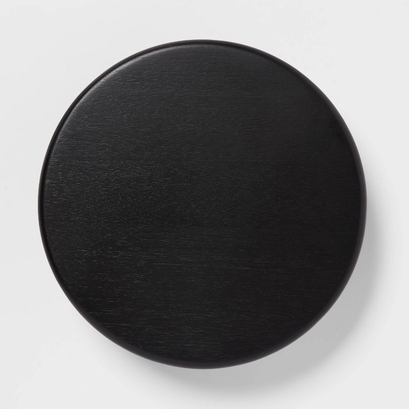 slide 3 of 3, 10.9" Acacia Modern Cake Stand Black - Threshold™, 1 ct