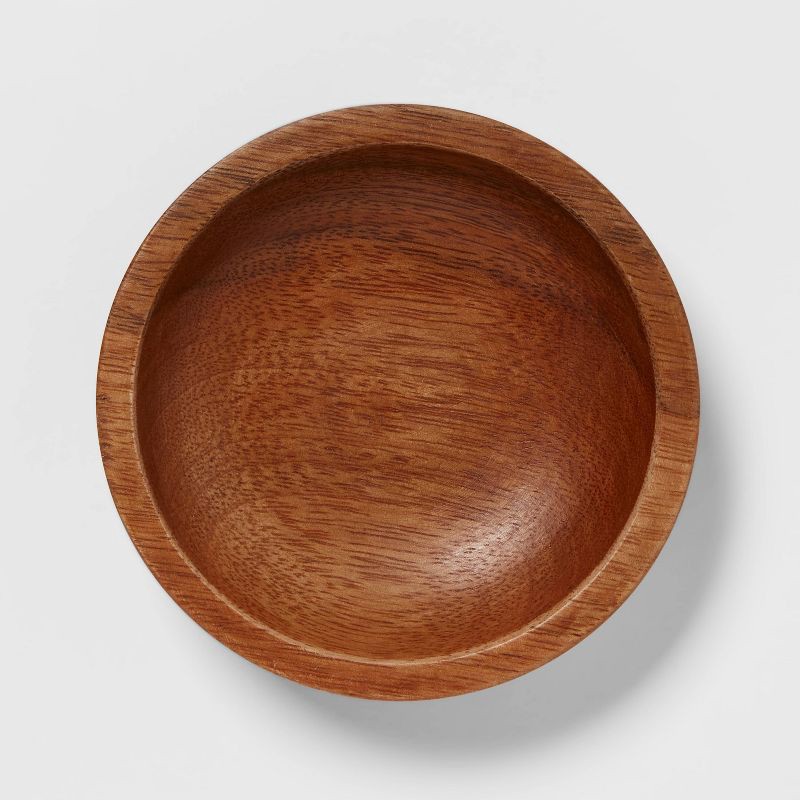 slide 3 of 6, 3.3oz Wood Mini Round Serving Bowl - Threshold™, 3.3 oz