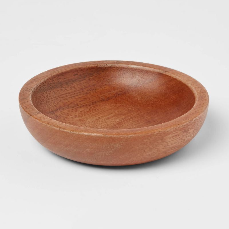 slide 1 of 6, 3.3oz Wood Mini Round Serving Bowl - Threshold™, 3.3 oz
