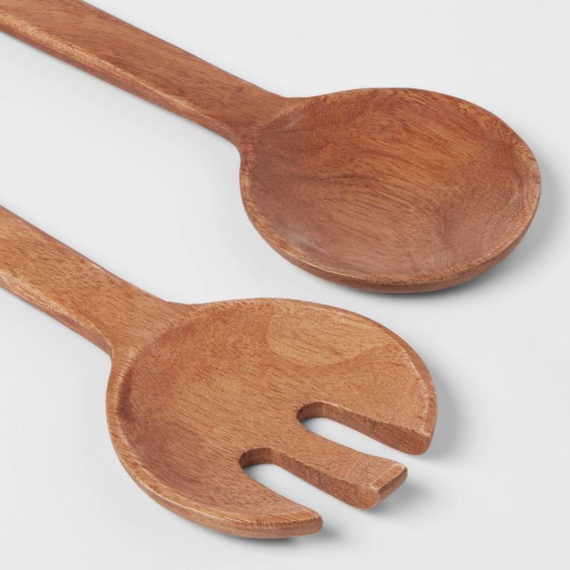 slide 3 of 3, 2pk Wood Serving Utensil Set - Threshold™, 2 ct