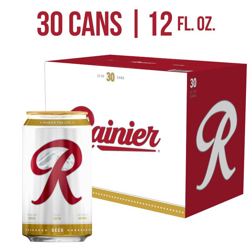 slide 1 of 8, Rainier Beer - 30pk/12 fl oz Cans, 30 ct; 12 fl oz