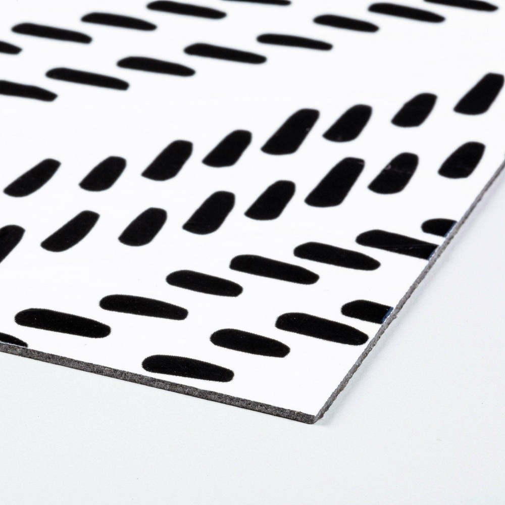 slide 4 of 9, RoomMates Santorini Peel & Stick Floor Tiles Black & White, 1 ct