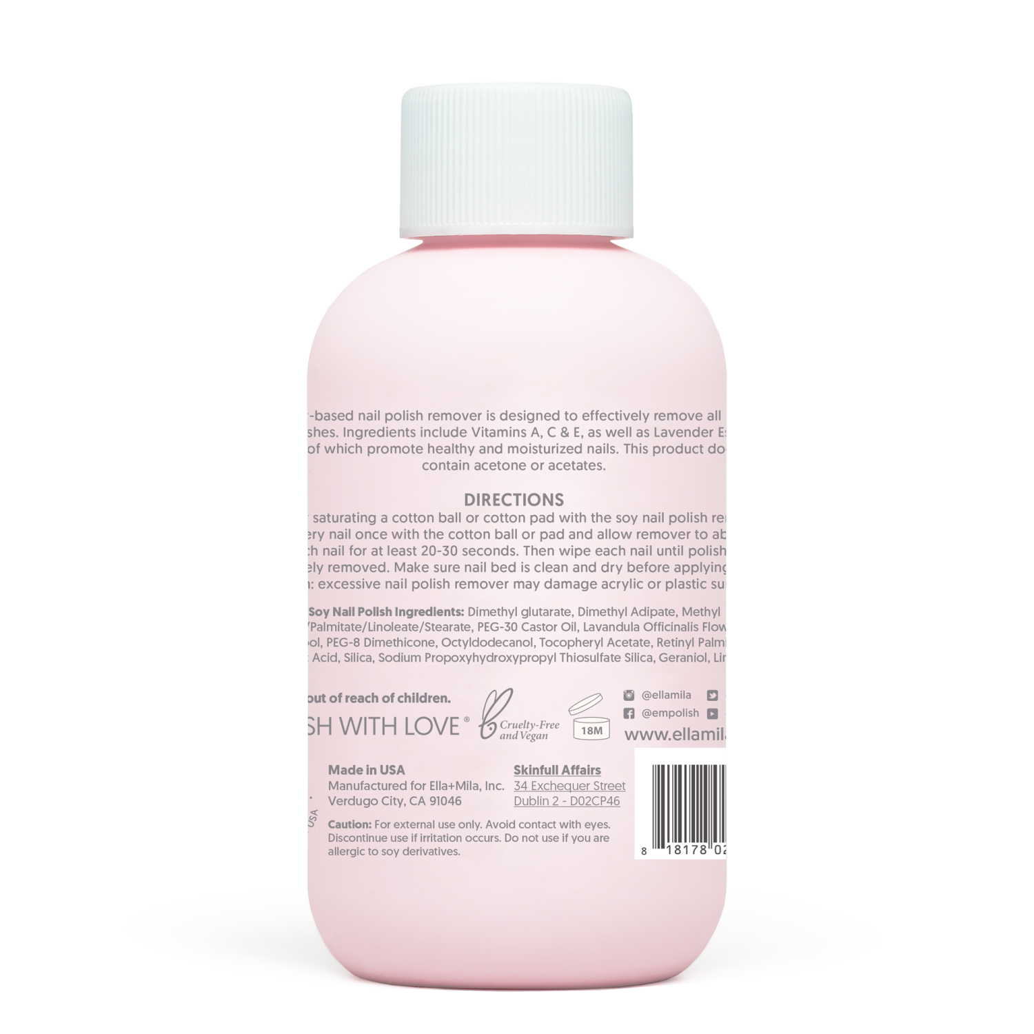 slide 2 of 4, ella+mila Soy Nail Polish Remover - Lavender - 4 fl oz, 4 fl oz