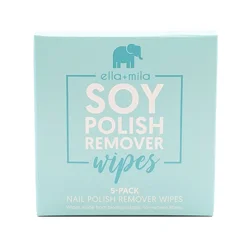 ella+mila Soy Nail Polish Remover Wipes - 5ct
