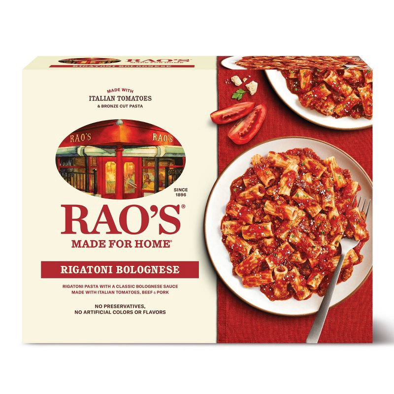 slide 1 of 7, Rao's Made for Home All Natural Frozen Pasta Meal Rigatoni Bolognese - 25oz, 25 oz