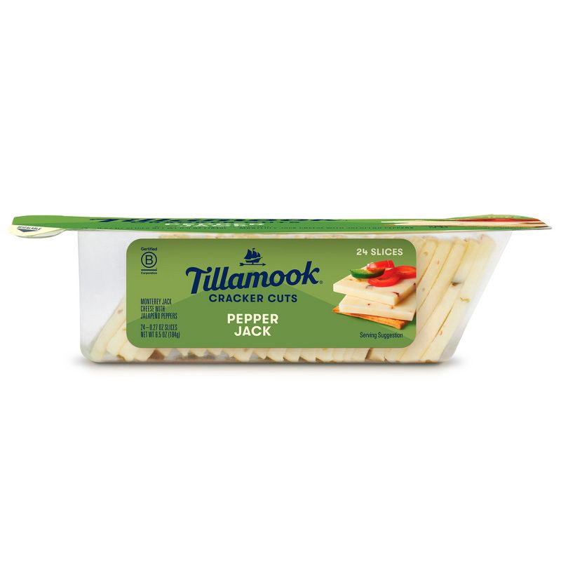 slide 1 of 7, Tillamook Pepper Jack Cracker Cut Cheese - 6.5oz/24 slices, 6.5 oz