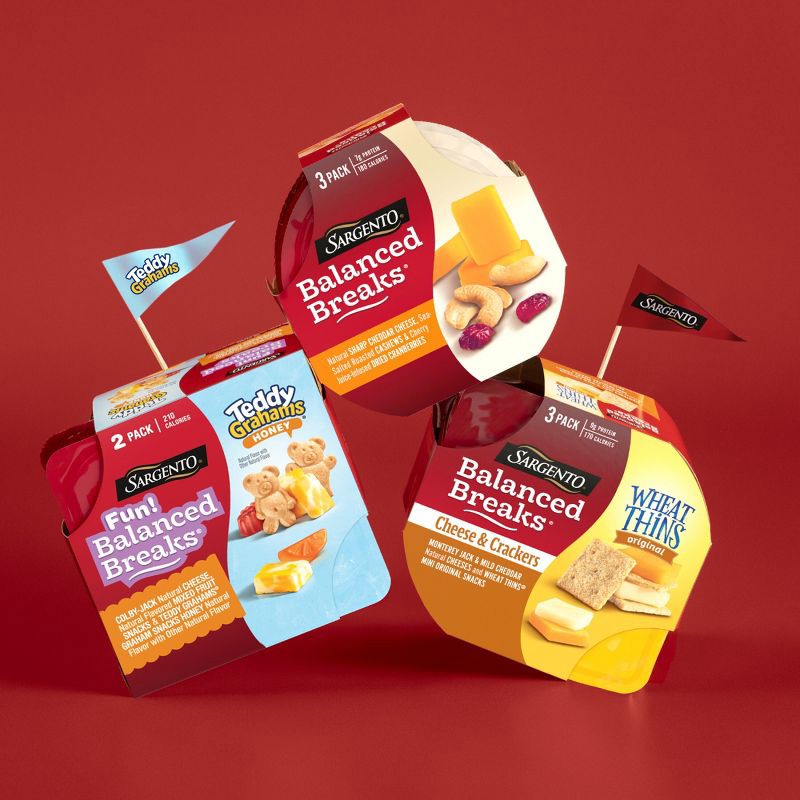 slide 2 of 7, Sargento Balanced Breaks Cheese & Mini Ritz Crackers - 4.5oz/3ct, 3 ct; 4.5 oz