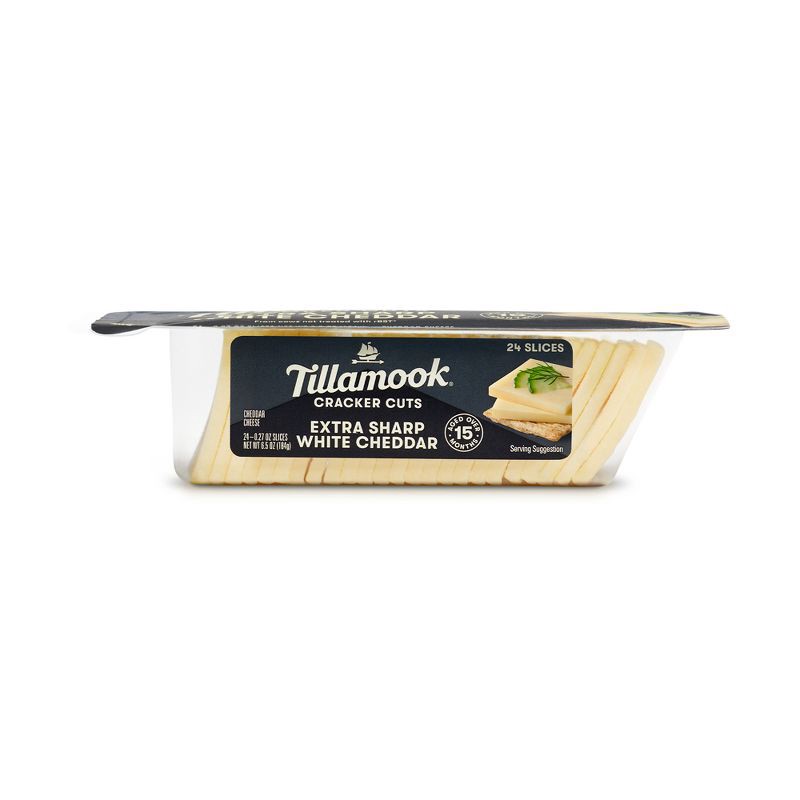 slide 4 of 4, Tillamook Extra Sharp White Cheddar Cracker Cut Cheese - 6.5oz/24 slices, 6.5 oz