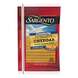 Sargento Creamery Sliced Cheddar Cheese - 6oz