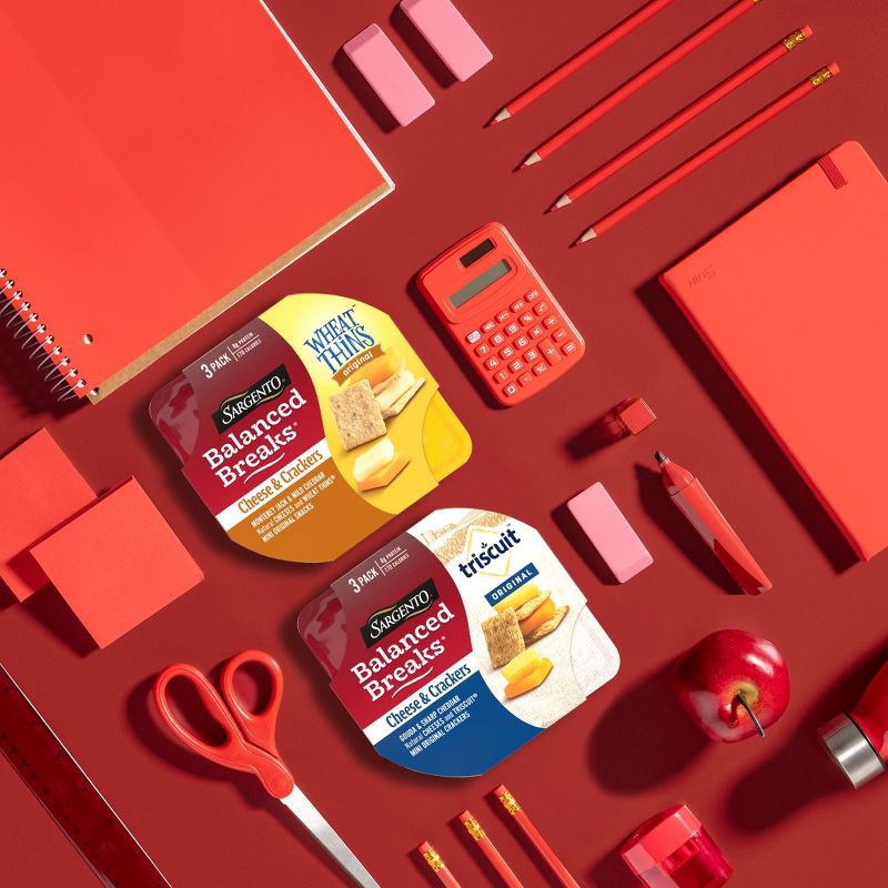 slide 2 of 7, Sargento Balanced Breaks Cheese & Mini Triscuit Crackers - 4.5oz/3ct, 3 ct; 4.5 oz