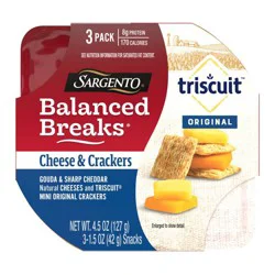 Sargento Balanced Breaks Cheese & Mini Triscuit Crackers - 4.5oz/3ct