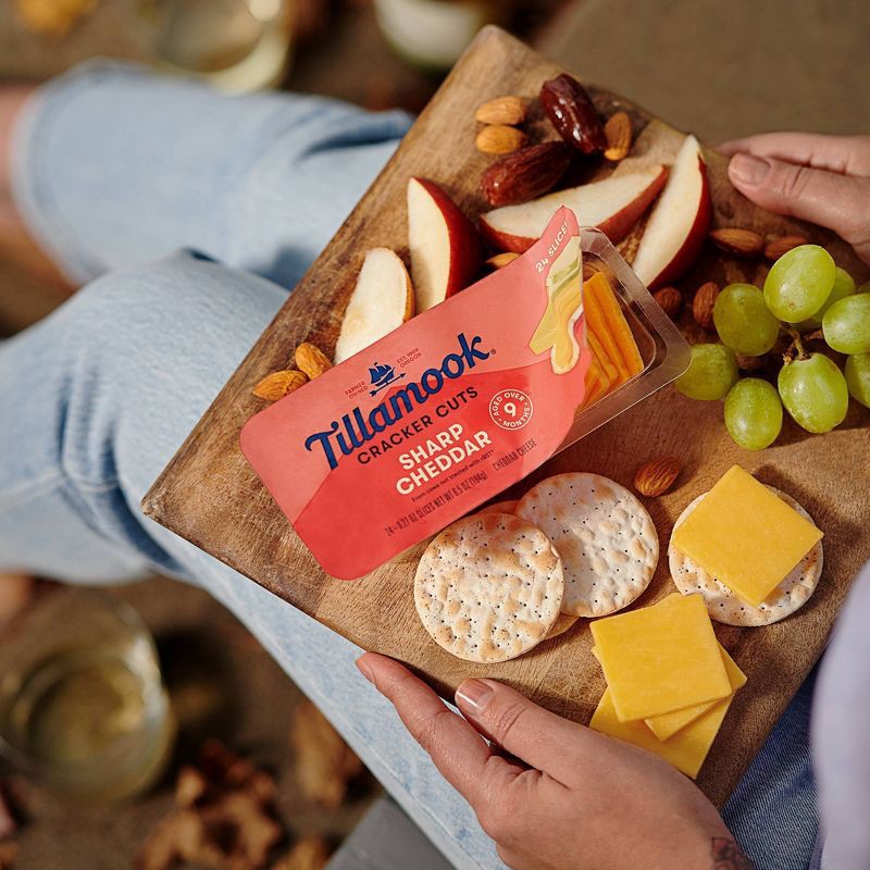 slide 2 of 6, Tillamook Sharp Cheddar Cracker Cut Cheese - 6.5oz/24 slices, 6.5 oz