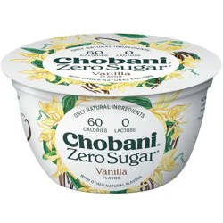 Chobani Zero Sugar Vanilla Nonfat Greek Yogurt - 12g Protein 5.3oz