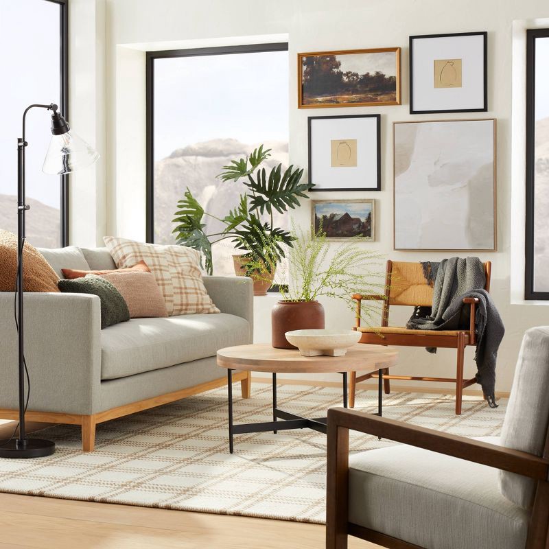 slide 4 of 4, Threshold designed w/Studio McGee 5'x7' Cottonwood Handwoven Plaid Wool/Cotton Area Rug Cream/Tan - Threshold™ designed with Studio McGee: 5x7 Flat Pile Indoor Rug, 1 ct