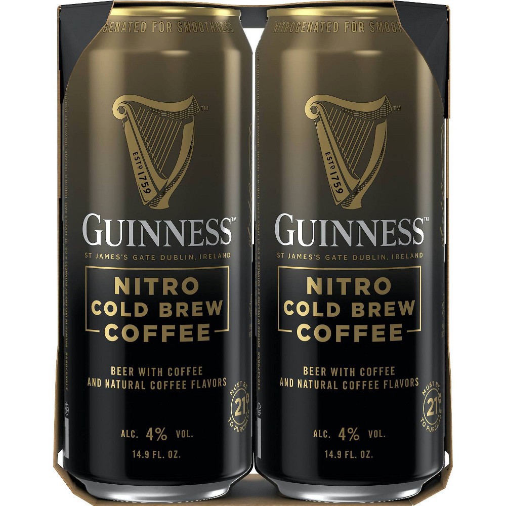 Guinness Nitro Cold Brew Stout Beer - 4pk/14.9 Fl Oz Cans 4 Ct, 14.9 Fl ...