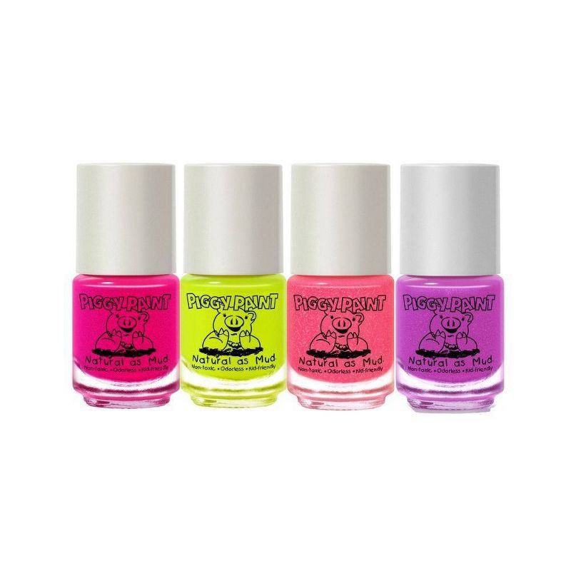 slide 3 of 13, Piggy Paint Nail Polish Set - Neon - 4pk/0.48 fl oz, 4 ct, 0.48 fl oz