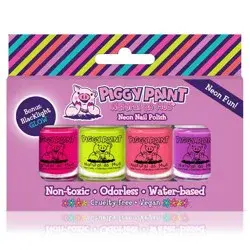 Piggy Paint Nail Polish Set - Neon - 4pk/0.48 fl oz