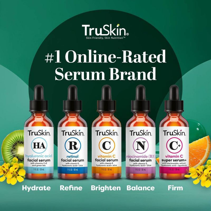 slide 6 of 8, TruSkin Vitamin C Super All-in-One Anti-Aging Face Serum with Niacinamide, Retinol, Hyaluronic Acid, Salicylic Acid and Squalane - 1 fl oz, 1 fl oz