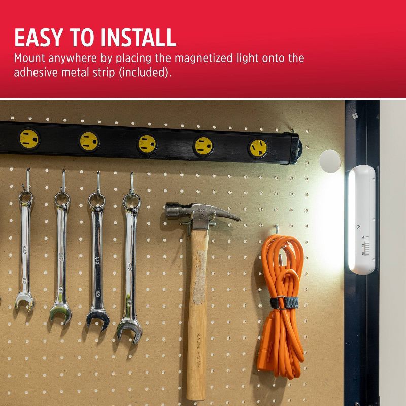 slide 8 of 10, Energizer 2pk Battery Operated LED Mini Light Bar with IR Remote: Stick-On, Remote Controlled, 4-Way Light Settings, 2 ct