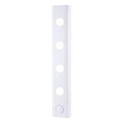 Energizer 12" LED Battery Operated Light Bar: Closet Light, 12 Inch, 100 Lumens, Push Button, UL Listed, White