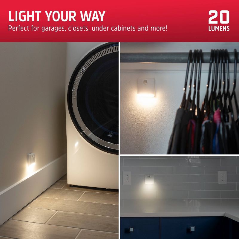 slide 4 of 9, Energizer 2pk Battery Operated LED Mini Path Light: Outdoor Pathway Lights, Battery-Powered, Plastic, On/Off Switch, 2 ct