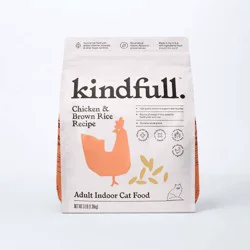 Chicken and Brown Rice Recipe Adult Indoor Dry Cat Food - Kindfull™ 3lbs