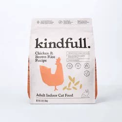 Chicken and Brown Rice Recipe Adult Indoor Dry Cat Food - Kindfull™ 3lbs