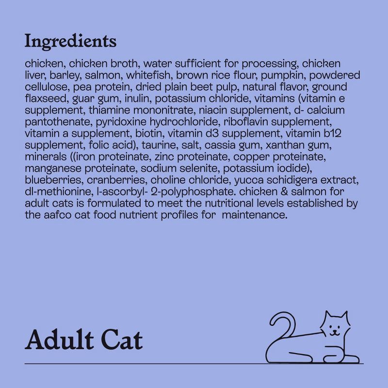 slide 5 of 5, Chicken and Salmon Pate Recipe for Healthy Digestion Wet Cat Food - Kindfull™ 3oz, 3 oz