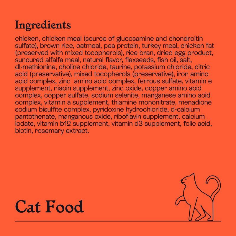 slide 6 of 8, Chicken and Brown Rice Dry Cat Food - 7lbs - Kindfull™, 7 lb