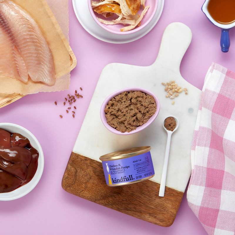 slide 2 of 5, Chicken and White Fish Pate Recipe for Healthy Weight Wet Cat Food - Kindfull™ 3oz, 3 oz