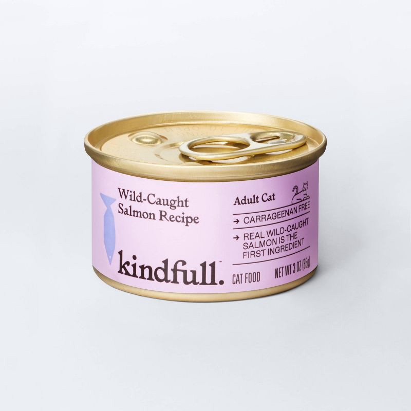 slide 1 of 4, Wild Salmon Pate Recipe Wet Cat Food - Kindfull™ 3oz, 3 oz