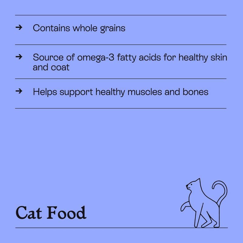 slide 5 of 8, Salmon and Brown Rice Recipe Flavor Dry Cat Food - Kindfull™ 3lbs, 3 lb