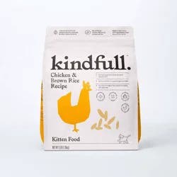 Chicken and Brown Rice Kitten Dry Cat Food - 3lbs - Kindfull™