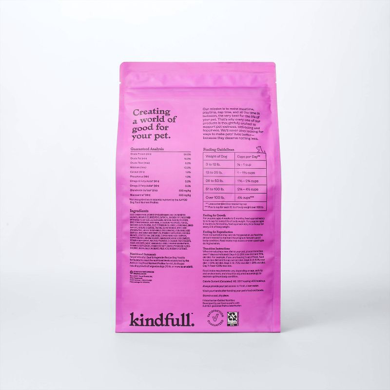 slide 3 of 8, Beef and Vegetable Recipe Dry Dog Food - 5lbs - Kindfull™, 5 lb