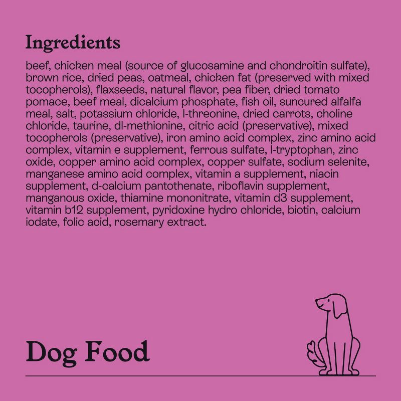 slide 6 of 8, Beef and Vegetable Recipe Dry Dog Food - 5lbs - Kindfull™, 5 lb