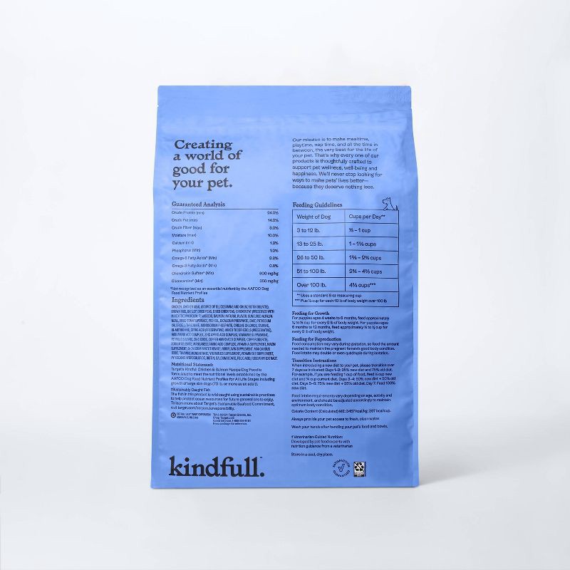 slide 3 of 8, Chicken and Salmon Recipe Dry Dog Food - 13lbs - Kindfull™, 13 lb