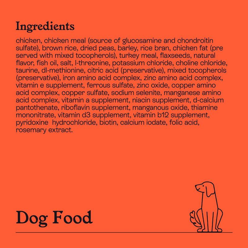 slide 6 of 8, Chicken and Brown Rice Recipe Dry Dog Food - 23lbs - Kindfull™, 23 lb