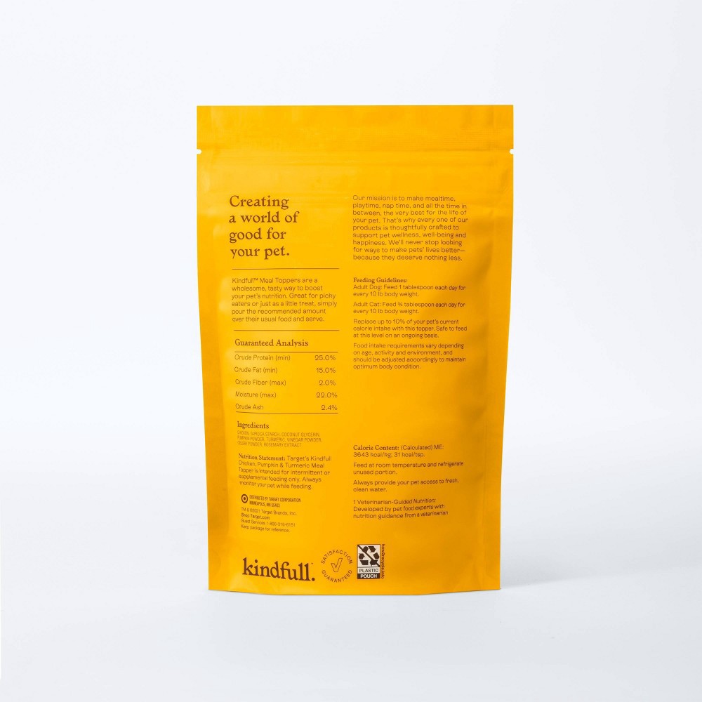 Chicken, Pumpkin & Turmeric Dry Meal Topper for Dog and Cat Food 4oz Kindfull 4 oz Shipt