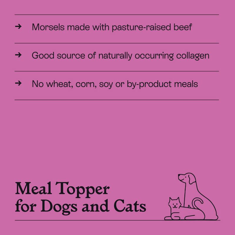 slide 4 of 7, Beef Bone Broth Stew Wet Meal Topper for Dog and Cat Food - 3oz - Kindfull™, 3 oz